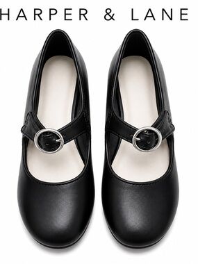 Harper & Lane Black Women's Mary Jane’s NWT